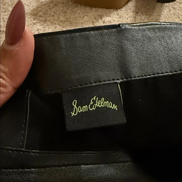 Sam Edelman Reyes Black Leather Ankle  Boots, size 10 - Picture 11 of 13